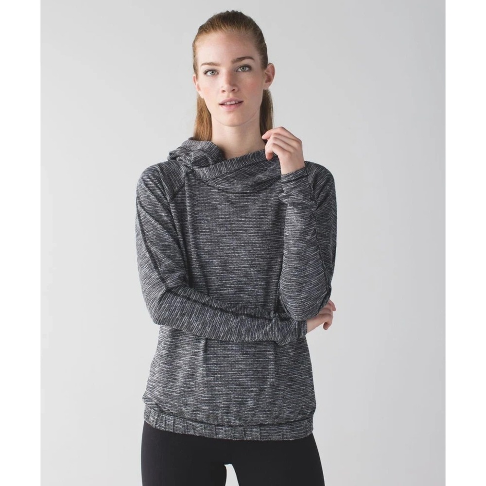 Lululemon Womens Healthy Heart Pullover Top Size 10 Rulu Hooded Athletic Workout